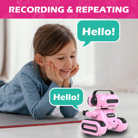Hasviey pink robot wheels enabling smooth forward motion and spins.