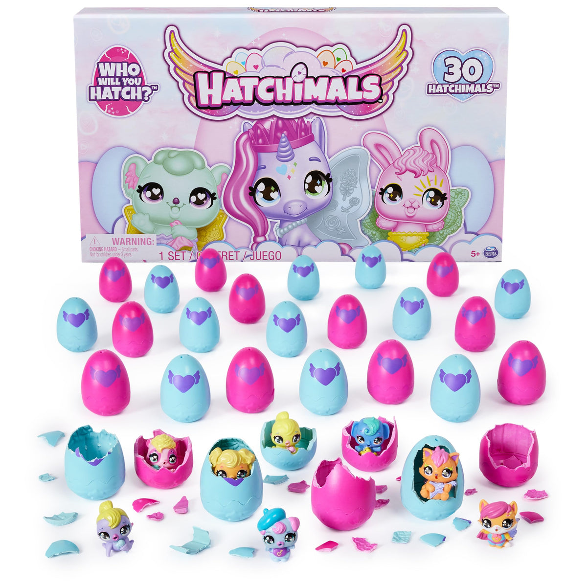 Hatchimals Alive 30-pack eggs ready to hatch for imaginative play.