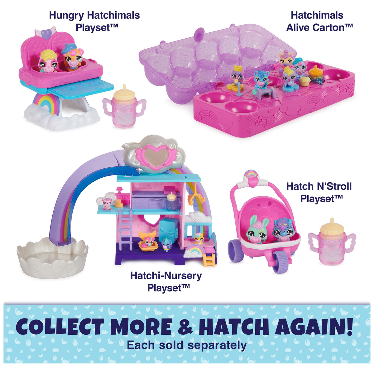 Hatchimals Alive booster seat supports pretend feeding scenes