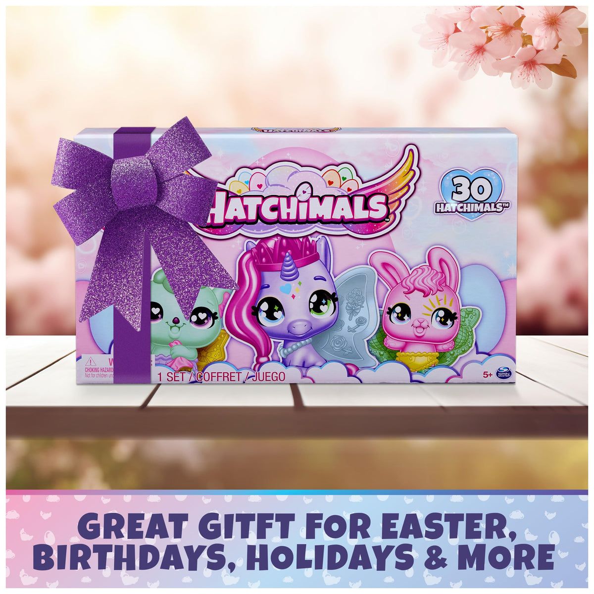 Hatchimals Alive bunny figure brings cheerful, classic charm to play.