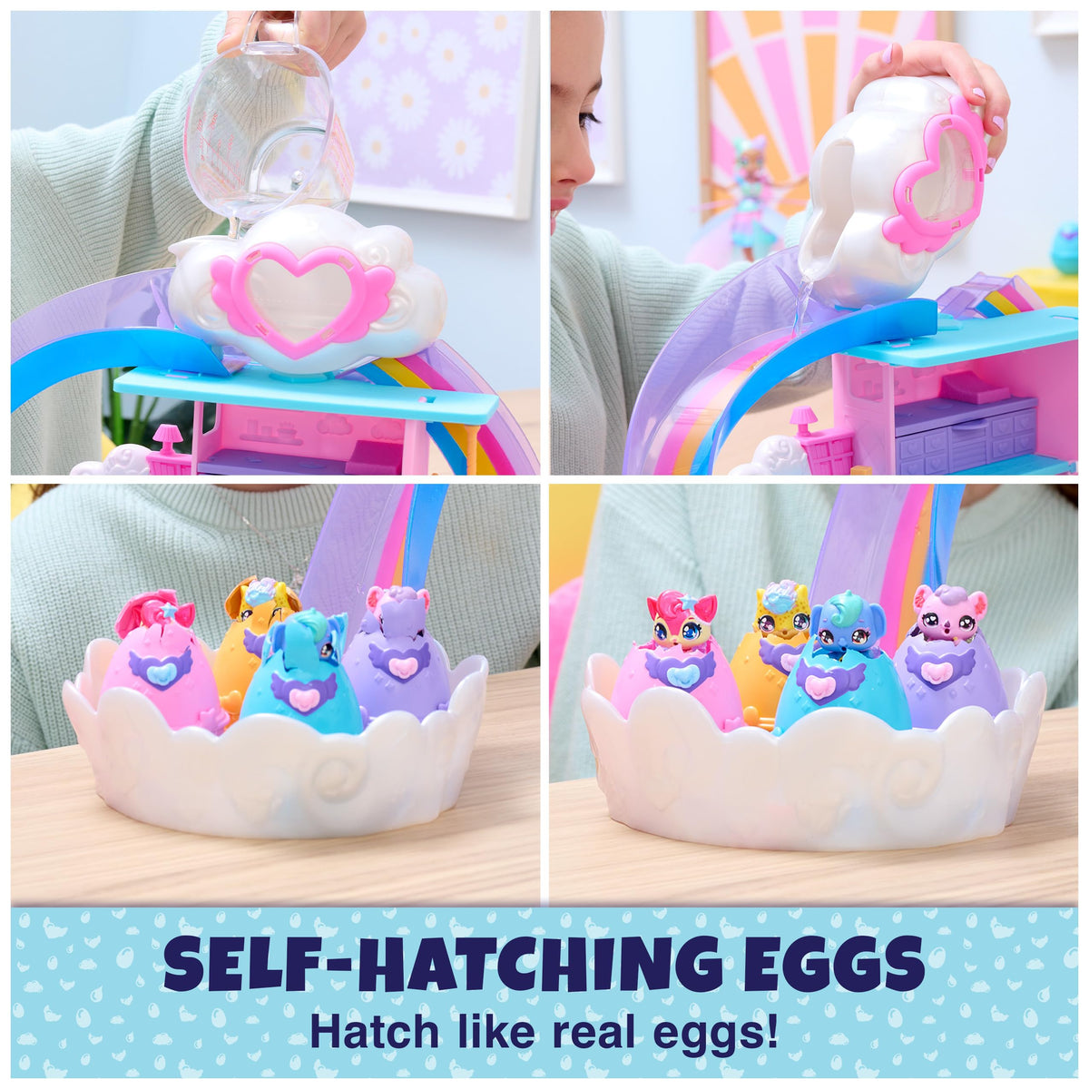 Hatchimals Alive four mini figures in eggs invite discovery and storytelling