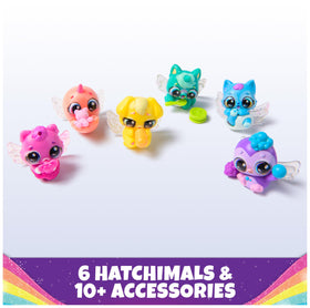 Hatchimals Alive Rainbow Hatchery highchair creates a cute mealtime scene for figures.