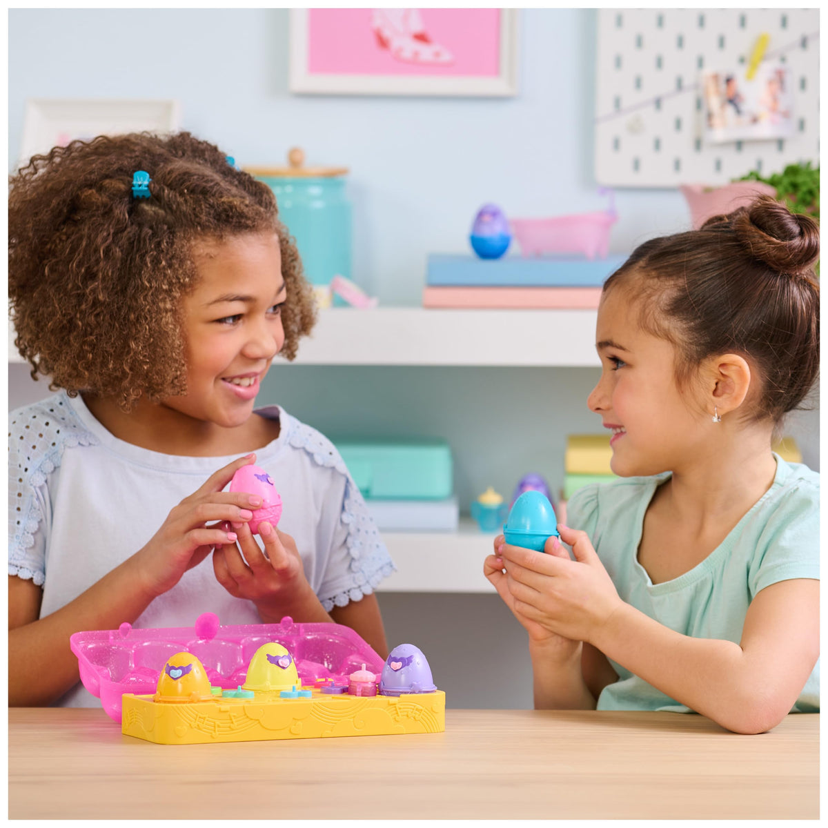 Water bottle used to hatch eggs creates engaging reveal moments.