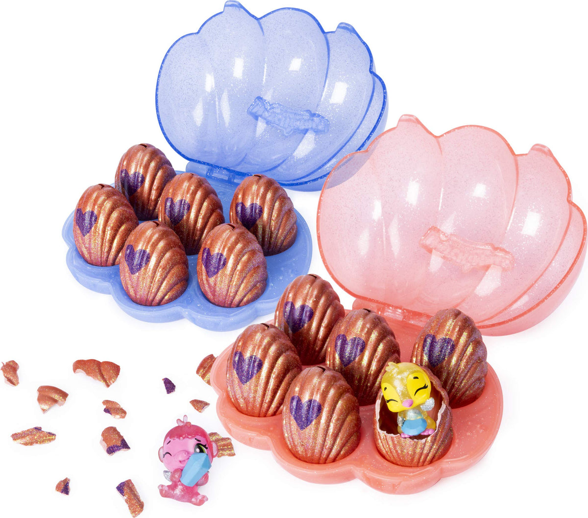 Close-up of pink shell lid for Sapphire Springs carrying case