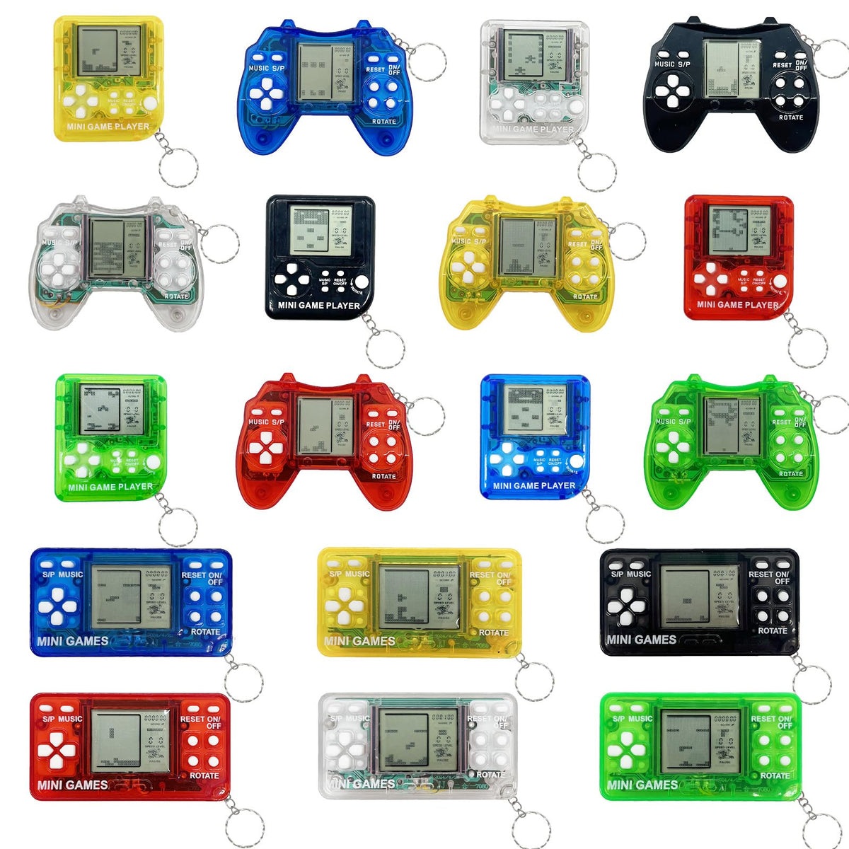 Hatende 18Pcs video game keychains—colorful party favors for kids.