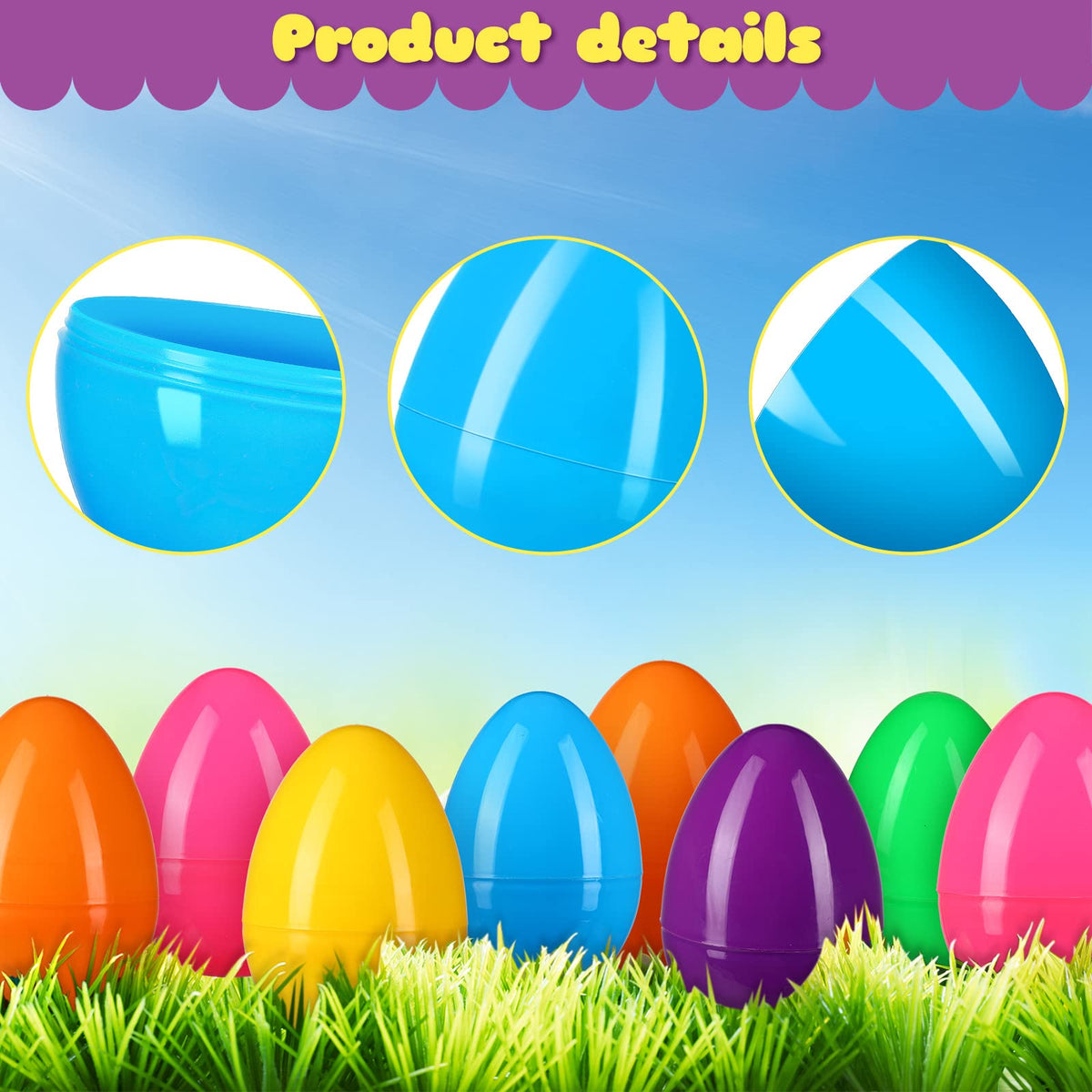Haull jumbo eggs measure six inches, great for large Easter activities