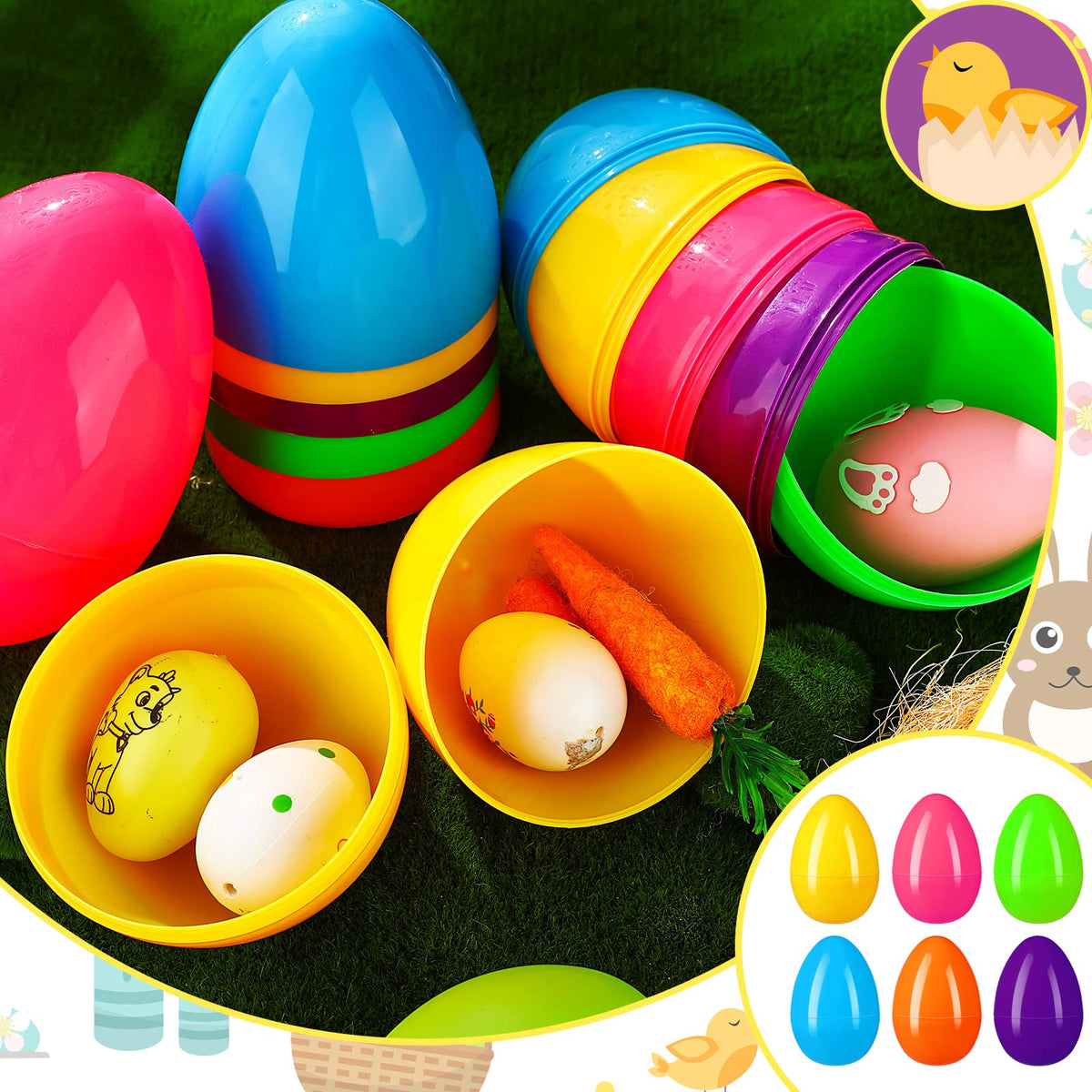 Haull Easter eggs arranged in a basket, ready for decoration