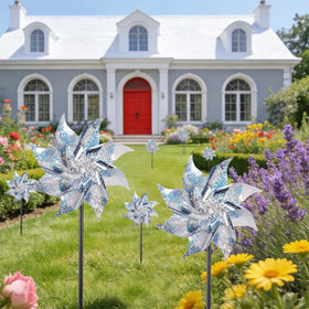 Pre-assembled Hausse pinwheels save time during outdoor decoration.
