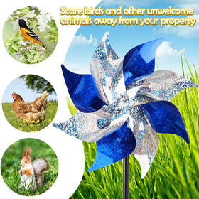 Hausse pinwheels in garden decor adding color and motion.