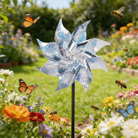 Hausse bird deterrent pinwheels protect plants while remaining decorative.