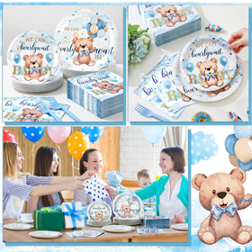 Havawish blue bear party set serves up to 50 guests.
