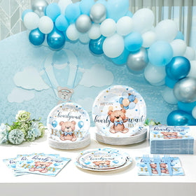Havawish blue bear dessert plates bring charm with quick table-ready cleanup.