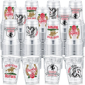 Havawish Derby cups show clear 12oz plastic for party-ready mint julep service.