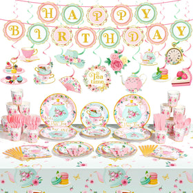 Havawish floral tea party plates in pastel hues for elegant serving