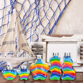 Havawish flower-shaped sand art bottle for decorative craft projects