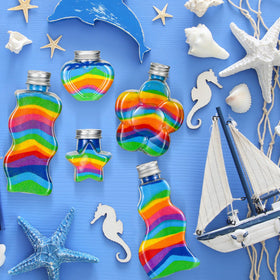 Havawish heart-shaped sand art bottle for imaginative storytelling crafts