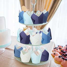 Havawish tulip liners in gradient blue suitable for weddings and bridal celebrations.