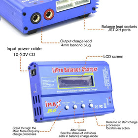 Havcybin IMAX B6 balance charger supports NiMH/NiCd and LiPo batteries