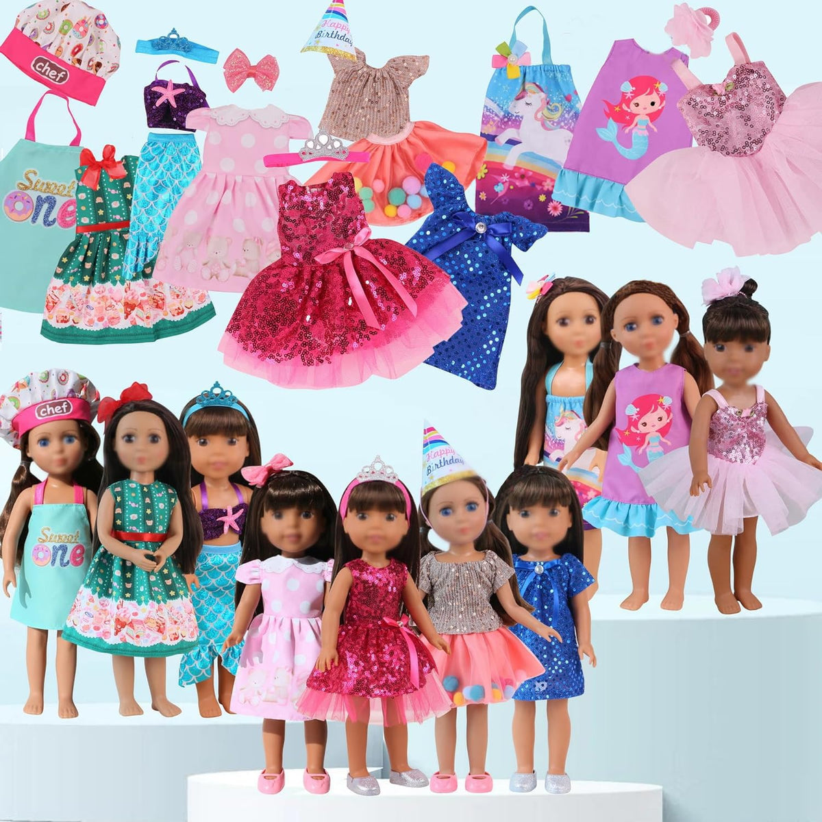 haveahug 14inch doll clothes set 1 showcasing versatile dress-up play