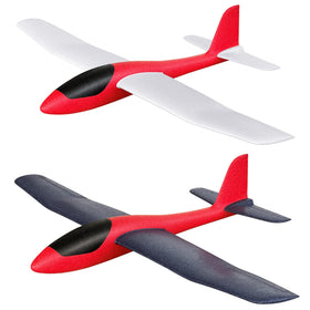 HAWK'S WORK 86cm foam glider with wide wingspan delivers stable flights for park play