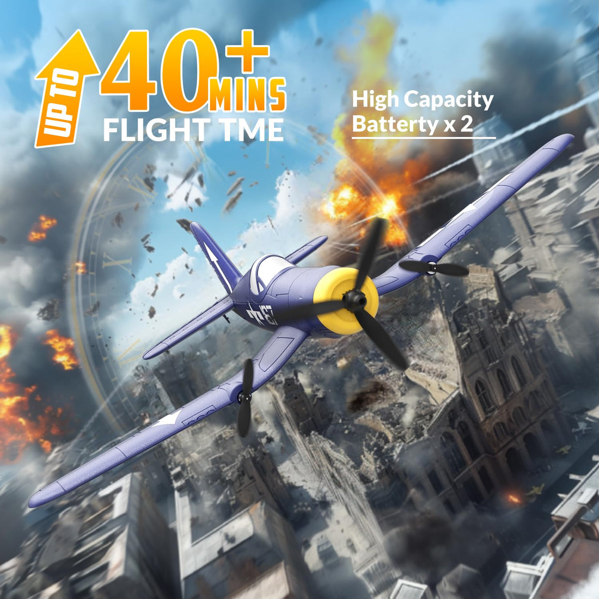 HAWK'S WORK beginner-friendly RC plane F4U Corsair, easy to learn and enjoy.