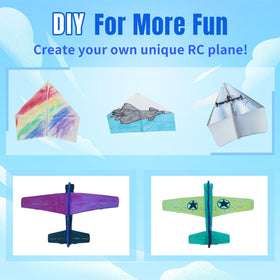 HAWK'S WORK colorful papers in blue and red for creative plane designs.