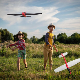 HAWK'S WORK EPP foam glider shows durable, bounce-back construction for rough landings