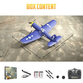 HAWK'S WORK F4U Corsair dual motors with two batteries extend flight time.