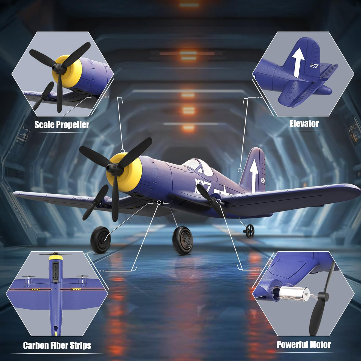 HAWK'S WORK F4U Corsair taxiing takeoff mode offering varied flight experiences.