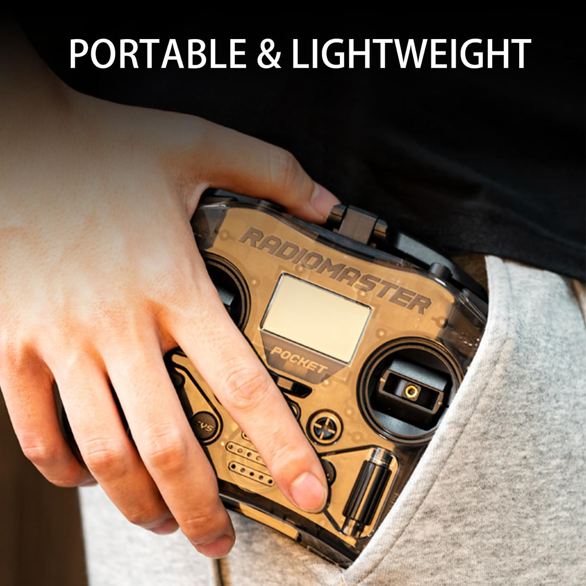 HAWK'S WORK Radiomaster Pocket uses rechargeable battery for several hours of use