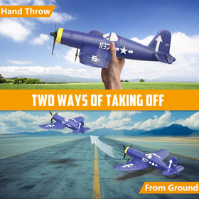 HAWK'S WORK RC warbird F4U Corsair 2-4GHz remote control for responsive flights.