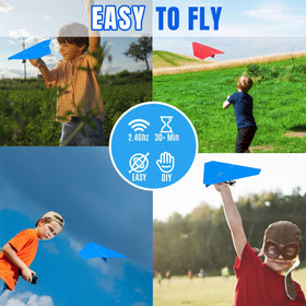 HAWK'S WORK RC Plane with 2.4GHz remote control for precise, responsive flying.