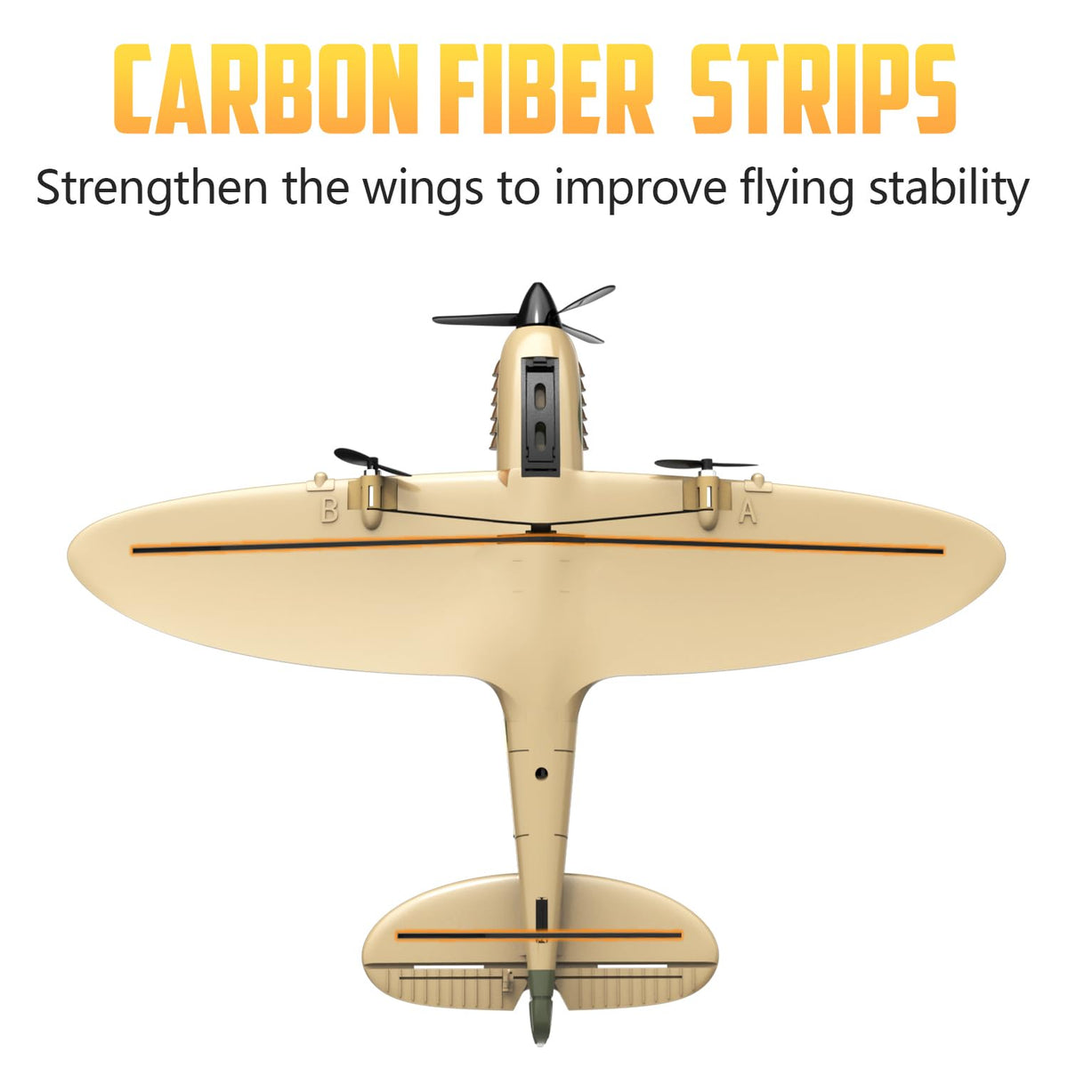 HAWK'S WORK Spitfire RC plane epp foam airframe resists bumps outdoors