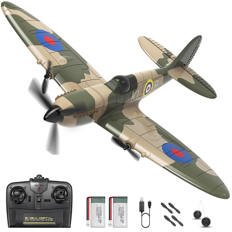 HAWK'S WORK Spitfire RC plane exterior ready for exciting backyard flights