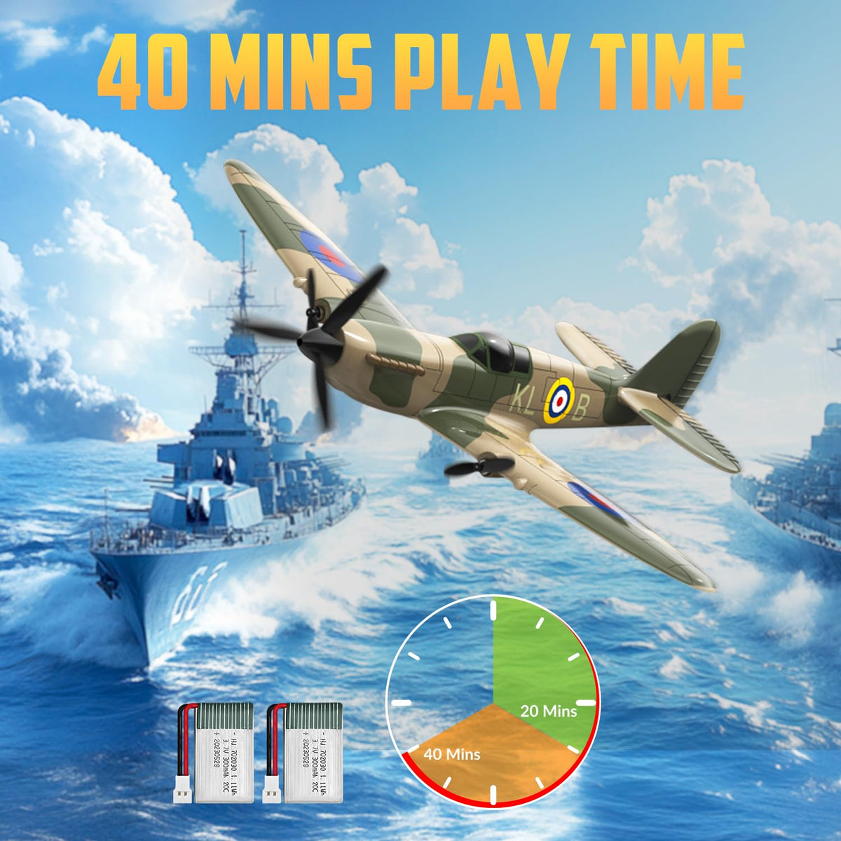 HAWK'S WORK Spitfire RC plane warranty and support included