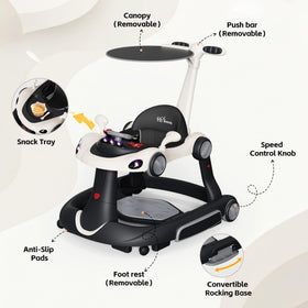 HAWEEK 7-in-1 baby walker with feeding tray for easy snacks