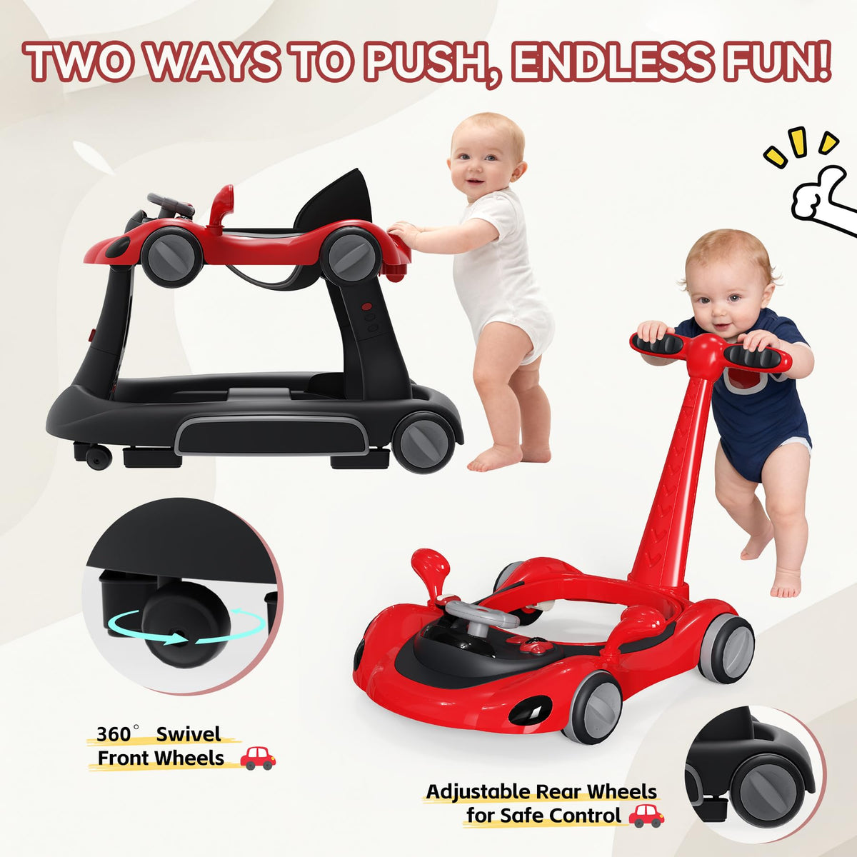 HAWEEK compact folded walker for easy storage