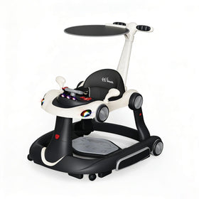 HAWEEK baby walker front view with smooth, silent wheels for indoor use