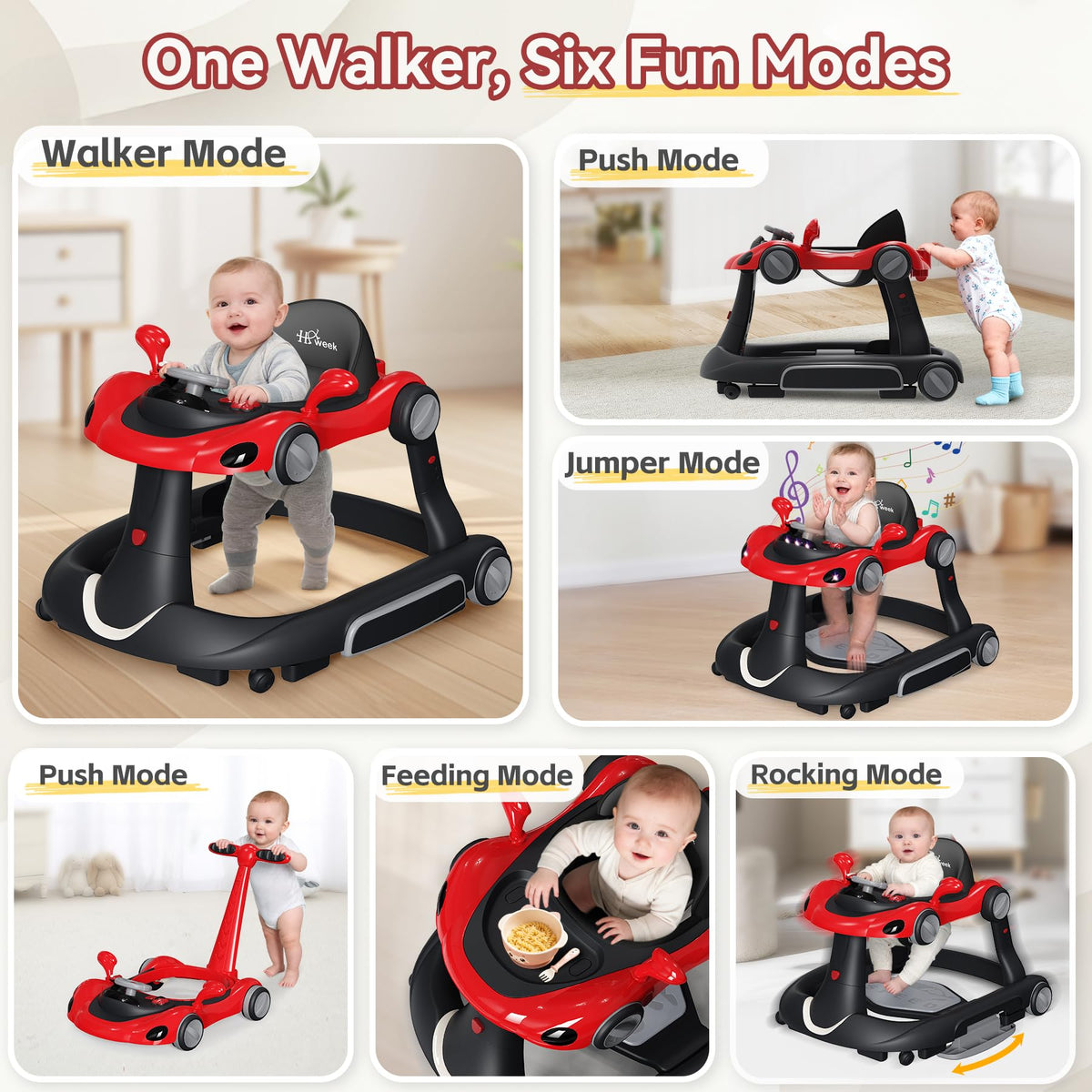 HAWEEK baby walker sun canopy providing daytime shade