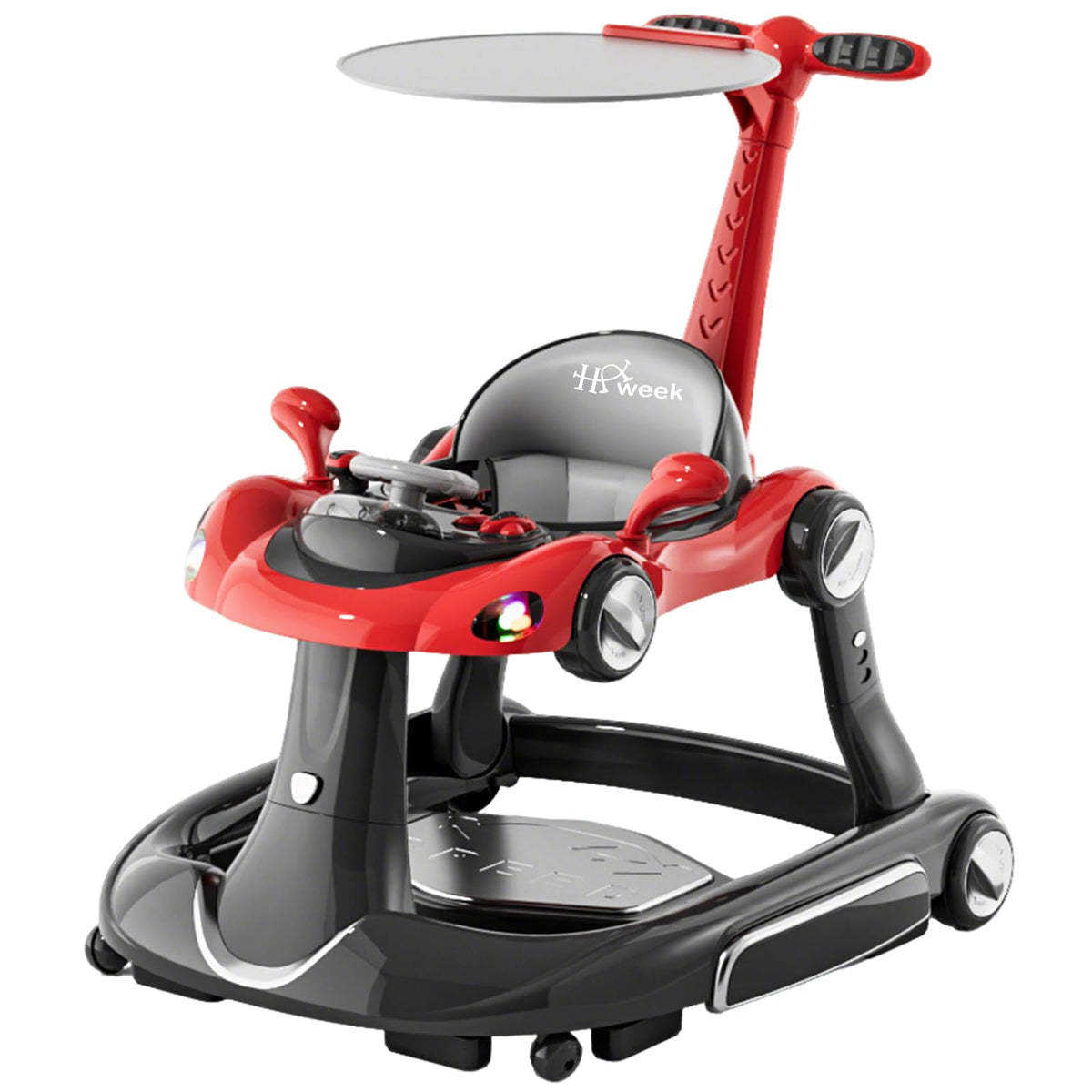 HAWEEK baby walker front view with wheels showing mobility feature