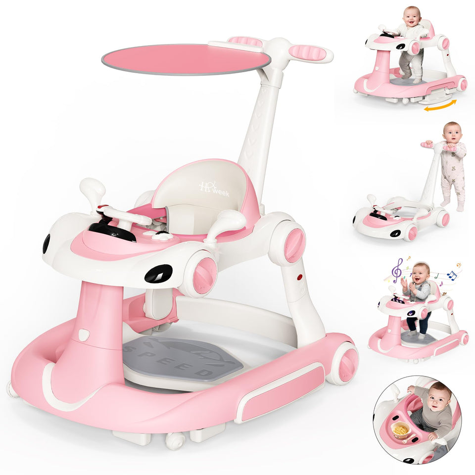 HAWEEK Baby Walker wheels in action supporting safe first steps