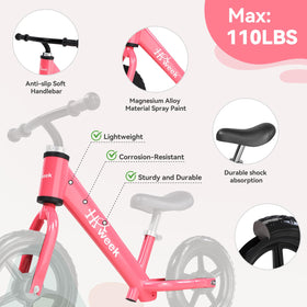 HAWEEK balance bike splits into two parts for easy outdoor transport.