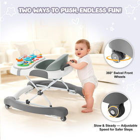HAWEEK play tray with steering wheel and beads for motor skills.