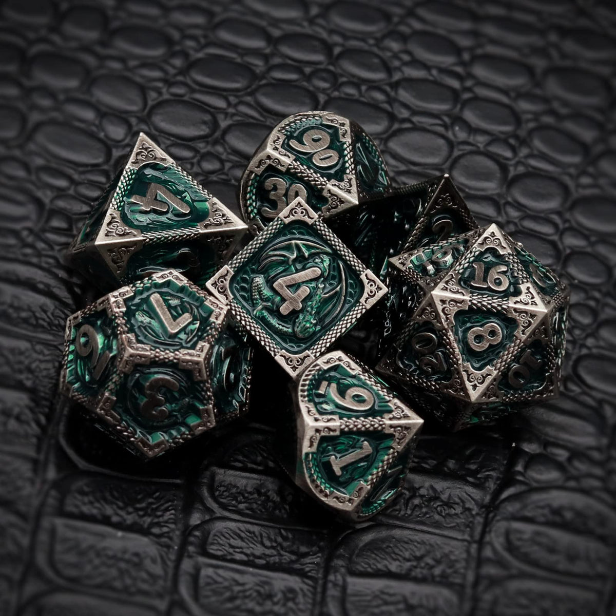 Haxtec dice set with leather bag provides organized portability for game nights