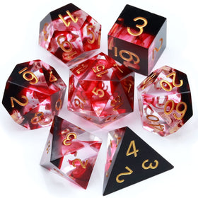 Haxtec handmade resin Soul Series dice showcase swirl artistry for dramatic rolls.