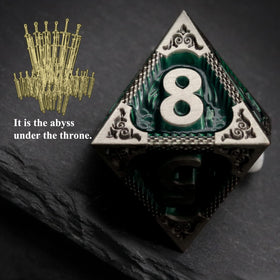 Haxtec zinc-alloy polyhedral dice offer durable rolling for long campaigns