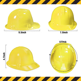 Haysandy yellow construction hats in bulk, perfect kids party favors.