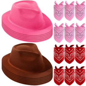 Haysandy brown cowboy hat with a structured brim for kids' cosplay