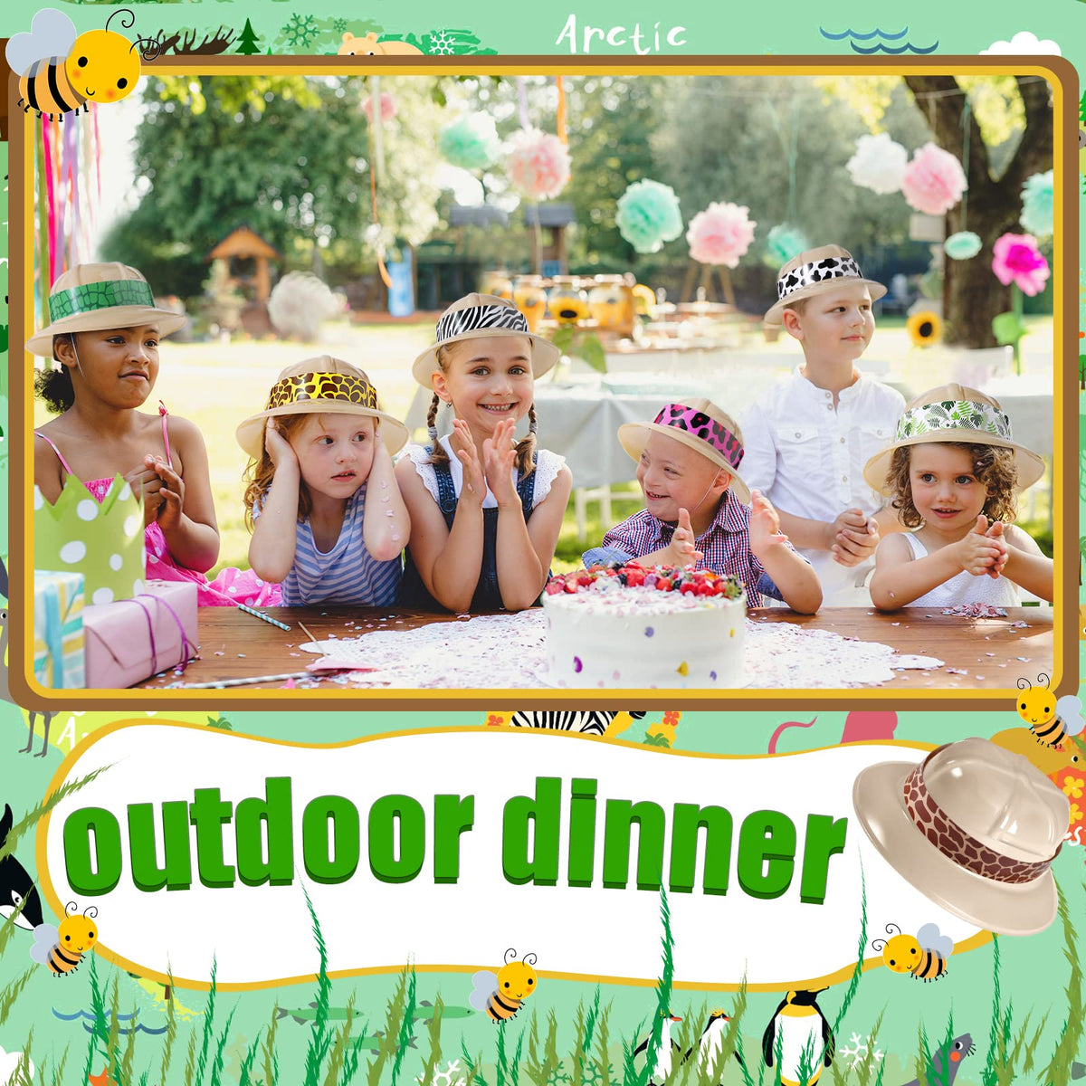 Haysandy explorer hats for safari parties, birthdays, and events
