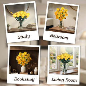 HayXUN adjustable stems and petals enable a customizable, elegant desk or shelf display.